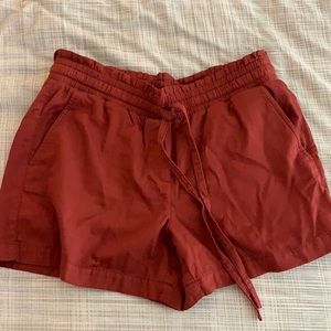 Loft Rust tie waist shorts